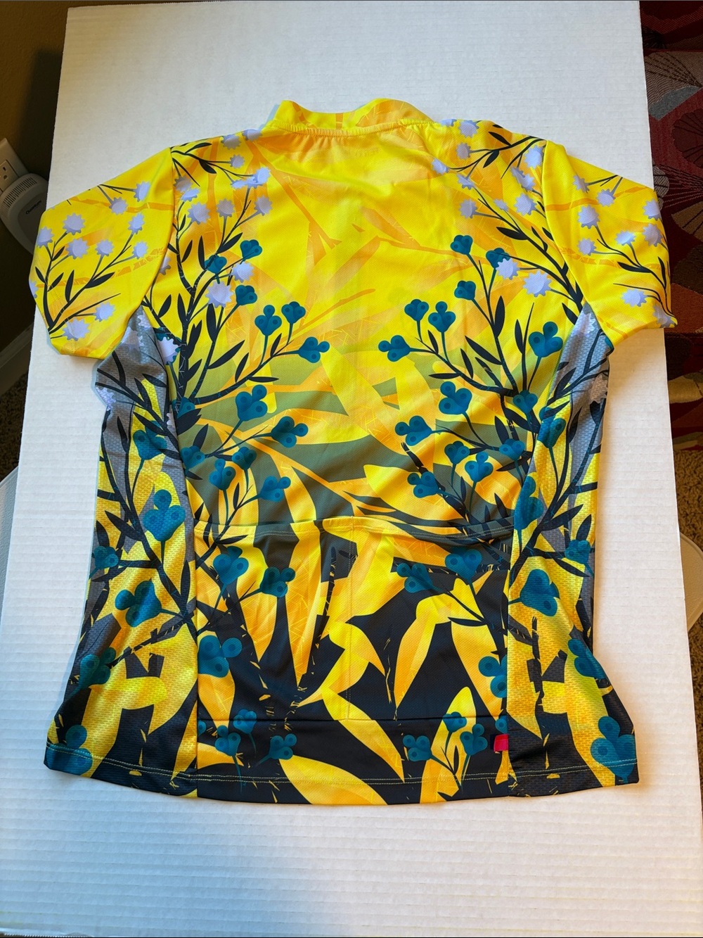 Terry Women’s Yellow Floral Short-Sleeve Cycling Jersey - Picture 6 of 6